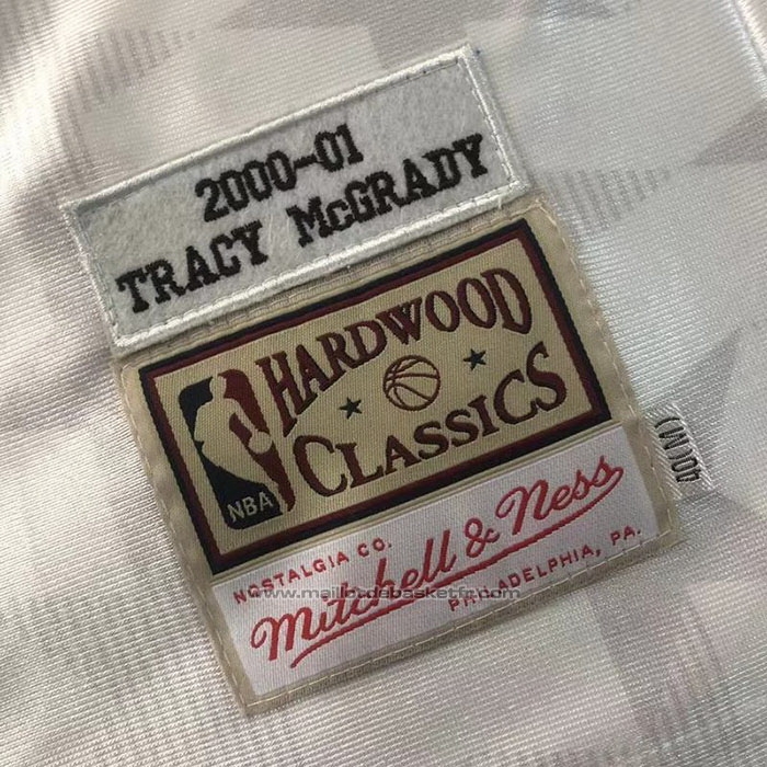 Maillot Orlando Magic Tracy McGrady #1 Mitchell & Ness 2000-01 Blanc